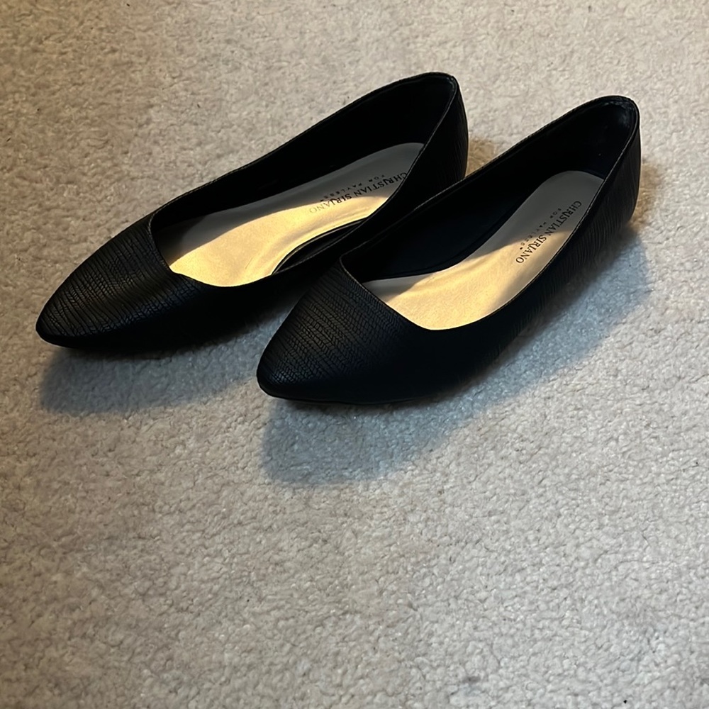 Black flats.
